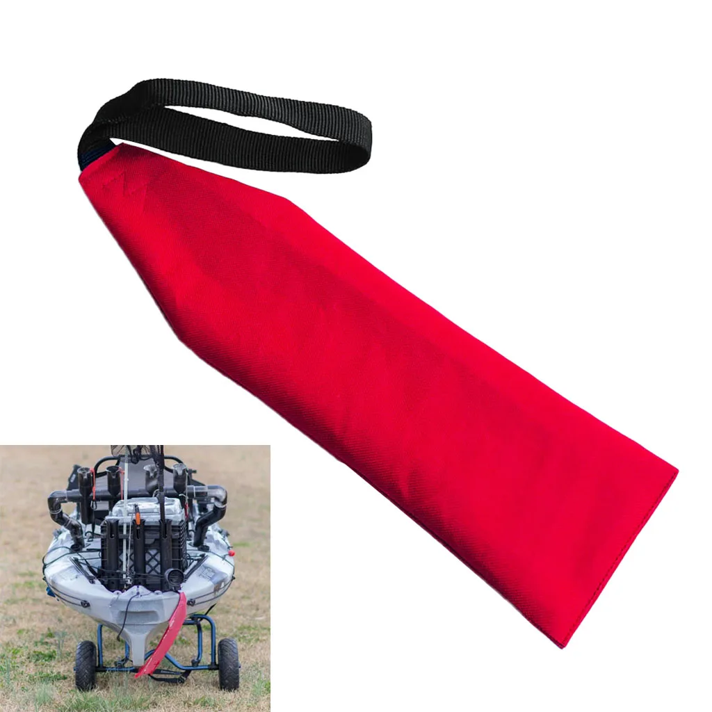 2Pcs Kayak Safety Red Flag Mount Kit Travel Flag Canoe Kayak Long Load SUP Towing Warning Flag with Webbing Kayak Accessories