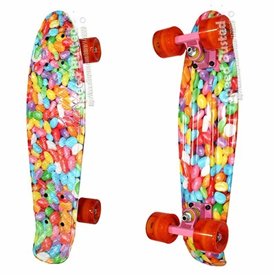 Galaxy mini cruiser 22 peny для скейтборда, для Лонгборда Pnny полный прозрачный скейтборд Рыбная доска розовый и синий patines дети - Цвет: Style 6