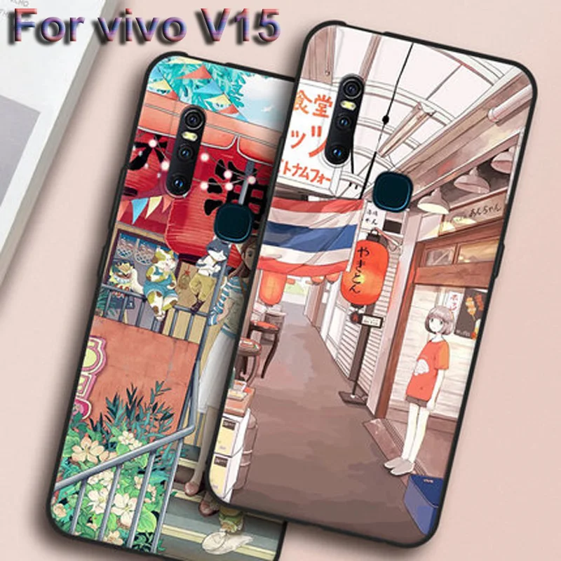 Чехол для vivo V15 роскошный мягкий ТПУ чехол с цветочным рисунком V 15 V1831T задняя