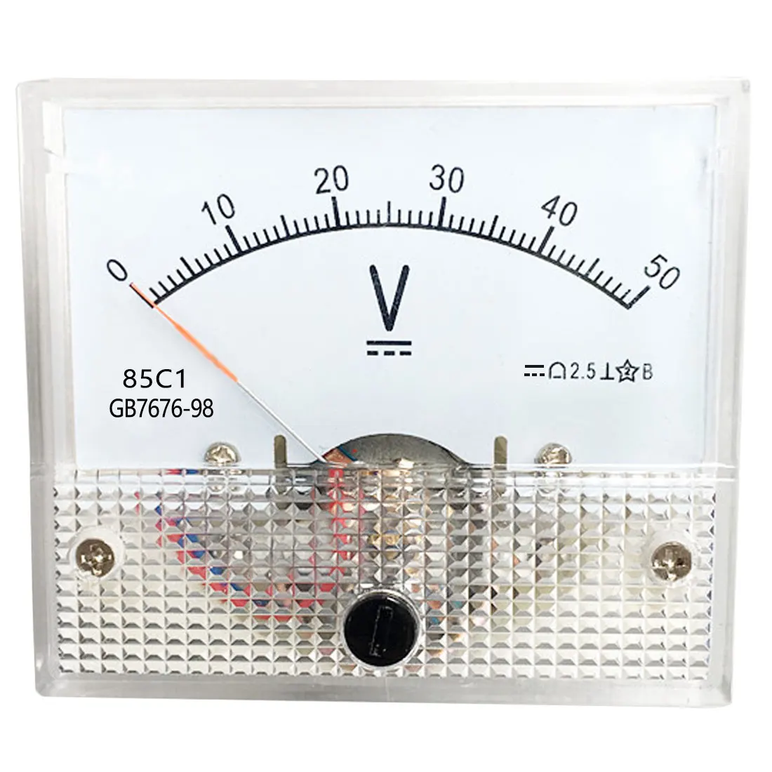 10 V/20 V/30/50 V/100 V DC Аналоговая Панель вольтметр датчик 85C1 - Цвет: 50V