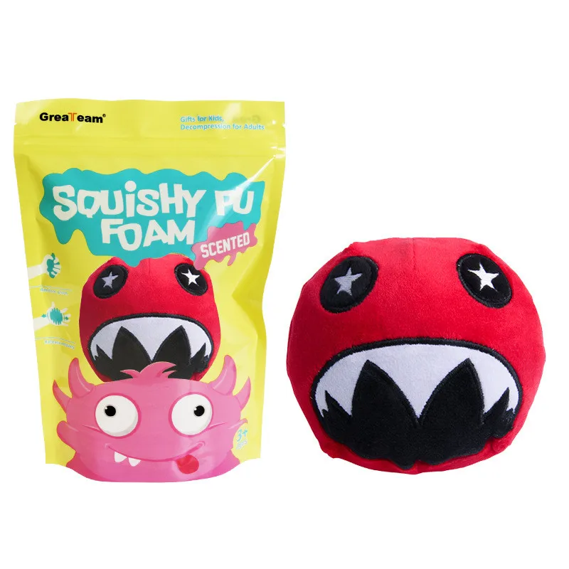 Plush Squishy Slow Rise Toy Christmas Cute Ball Plush Slow Rebound Decompression Toy Cute Animal 4