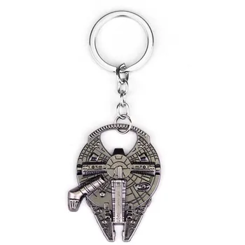 

100pcs Star Wars Han Solo's Millennium Falcon ship barkey bottle opener Keychain