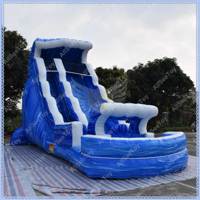 

Blue Marble Inflatable Water Slide, Inflatable Pool Slide,Commercial Quality Inflatable Wet Slide