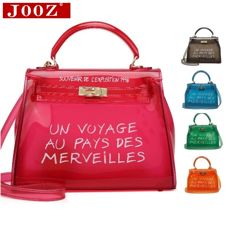 

Clear Transparent Handbag Women Shoulder Bags Candy Female Tote Bag Brand Designer Purse sac a main femme Messenger Bag Bolsa