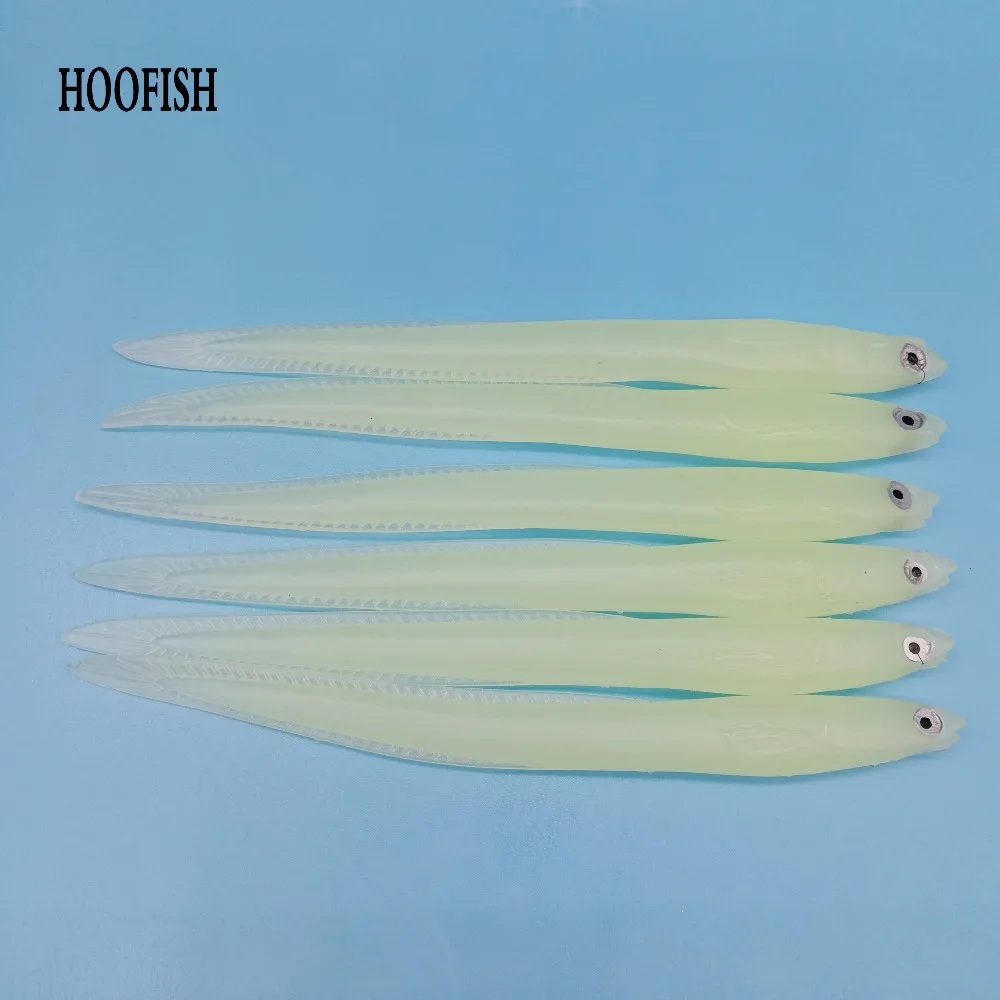 HOOFISH 8 шт./партия электрическая угря бионическая приманка искусственная Мягкая приманка 6,5 г/13,5 см светящаяся Приманка Мягкая приманка