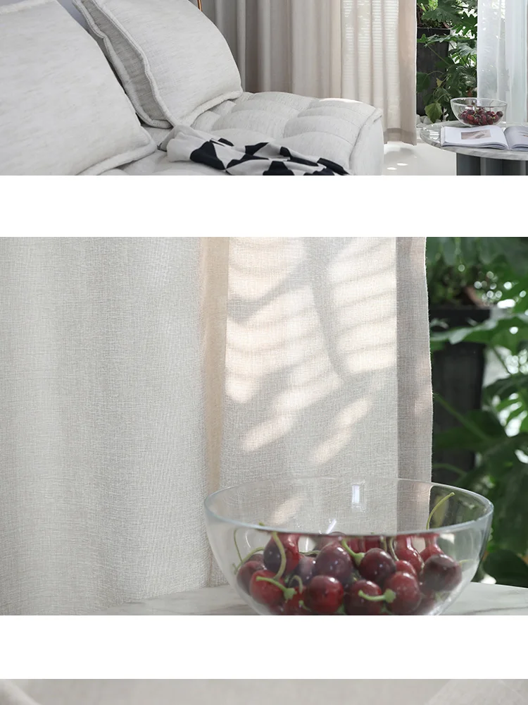 Белые занавески для гостиной, мягкие, домашний декор, отвесные, из искусственного льна, вуаль, современная простота, занавески для спальни