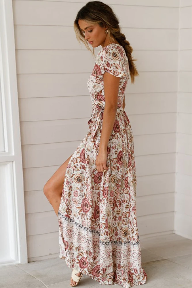 White-V-Neck-Beach-Resort-Printed-Dress-LC611149-1-3