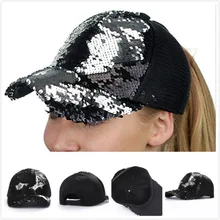 Европейская шапка, мужская и женская, двухцветная, с блестками, с русалочкой, DIY, бейсбольная кепка, полностью тканевая Кепка, Всесезонная, применимая