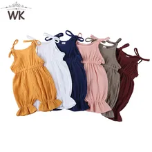 CP241 Детские хлопковые льняные комбинезоны для девочек детские штаны детский комбинезон детская одежда детские джинсы Летняя Одежда для новорожденных