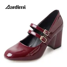 Classical mary janes chaussures femmes oxford chaussures automne solides chaussures à talons hauts femmes pompes chaussure femme vinatge dames mary janes