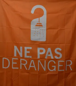 

180*200 cm NE PAS DERANGER polyester high-definition printing waterproof mildew shower curtain