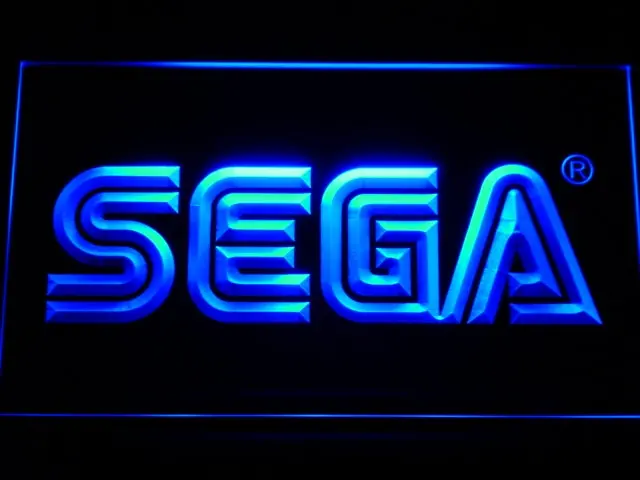 E054 Sega светодиодный неоновый знак с переключателем вкл/выкл 20 + цвета 5 размеров на