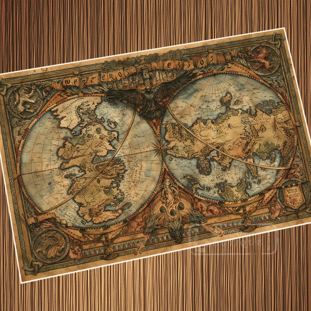 Game of Thrones Map A1 A2 A3 A4 A5 Art Print Poster