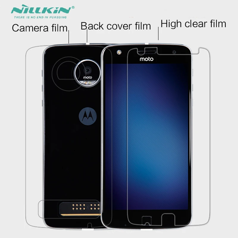 

Whole Unit Nillkin Soft PET Screen Protector For Moto Z Play + Back Case Protective Cover Film For Motorola Z Play Droid Phone