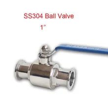 ", SUS304 из нержавеющей стали санитарный Зажим Типа Шаровой Клапан