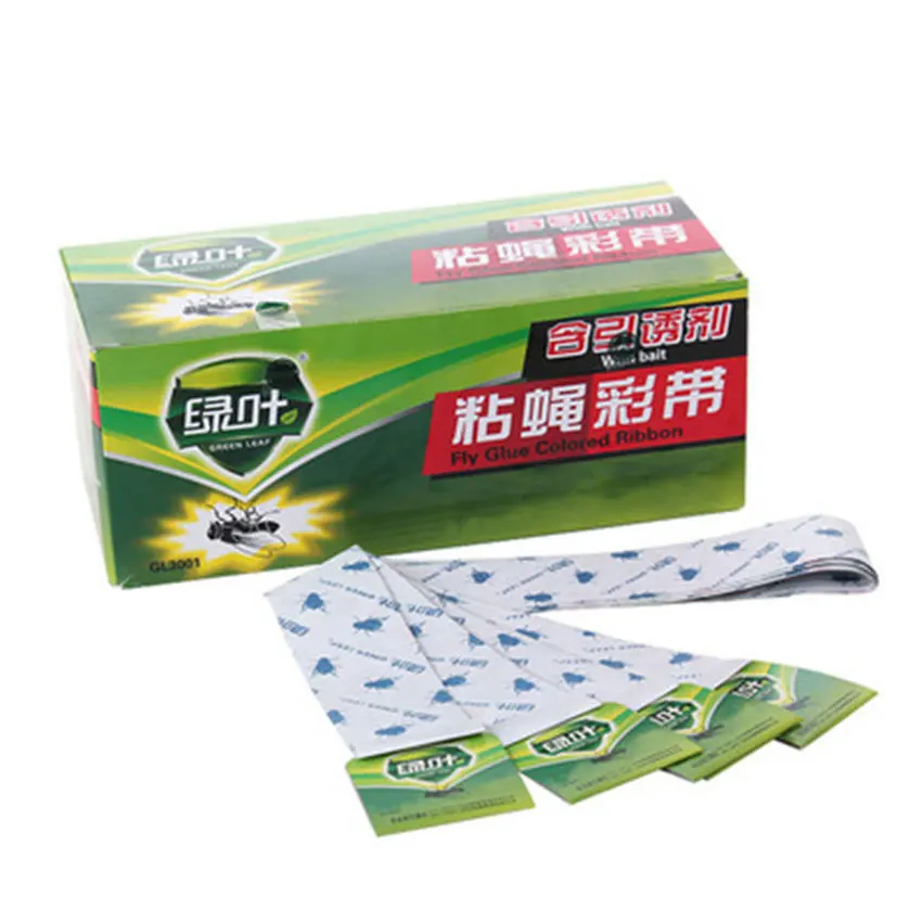 100Pcs/lot Strong Flypaper sticky fly paper Flytrap Green Nontoxic Eliminate Flycatcher Capture Trap Pest Control | Дом и сад