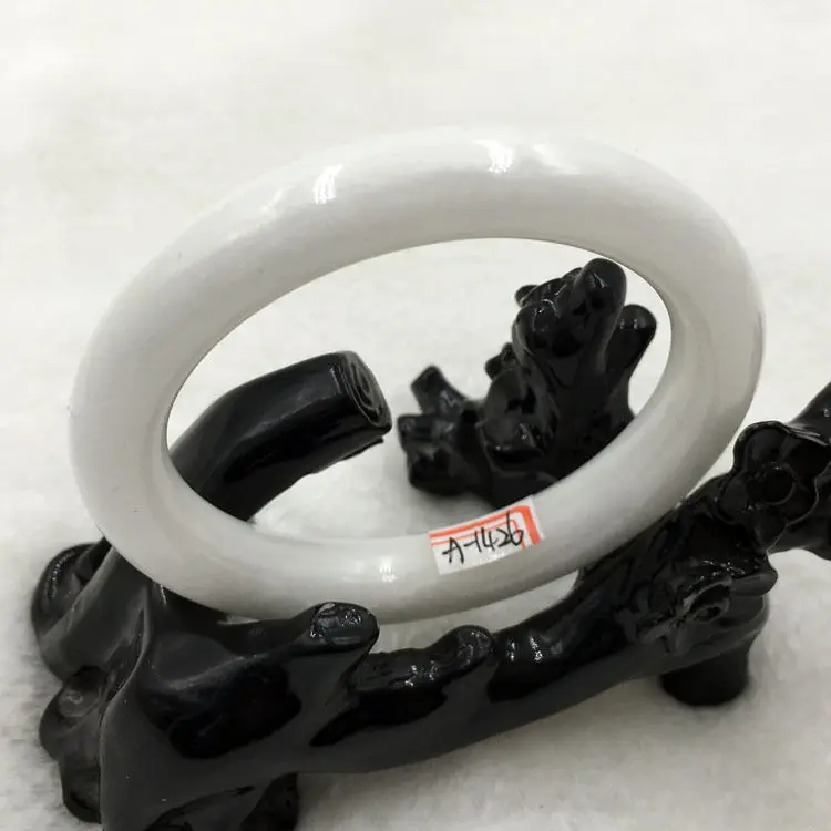 

A-1426 Chinese Beautiful Genuine Natural White Jade Gems Bracelet Bangle 55mm a 5.19