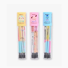 12 шт. 0,35 мм черная чернильная Заправка для гелевой ручки Kawaii мультфильм дизайн школьные подарки для девочек офисные канцелярские принадлежности Гладкие письма красочные пополнения