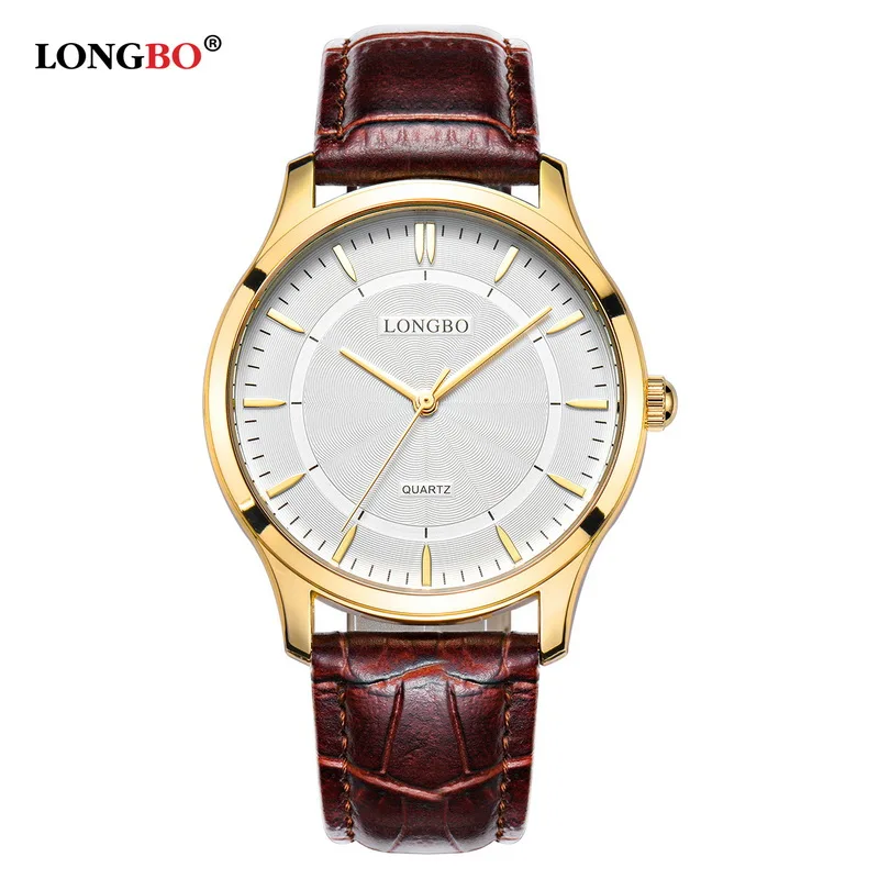 

LONGBO Brand Luxury Quartz Watch Men Clock Women Gift Couple Watch Sports Analog Wristwatch Casual Fashion Leather Watches 80253