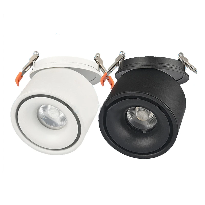 

New Arrival 5w 7w 12w mini downlight led reccessed downlight 110V 220V Dimmable COB led spot light CE ROHS white body black body