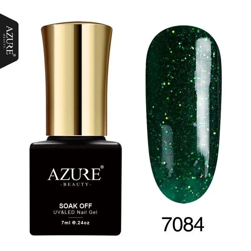Azure beauty Гель-лак для ногтей модные цвета для дизайна ногтей впитывающаяся гибридная Эмаль 7 мл гель-лаки лазурный УФ-гель для ногтей - Цвет: 7084