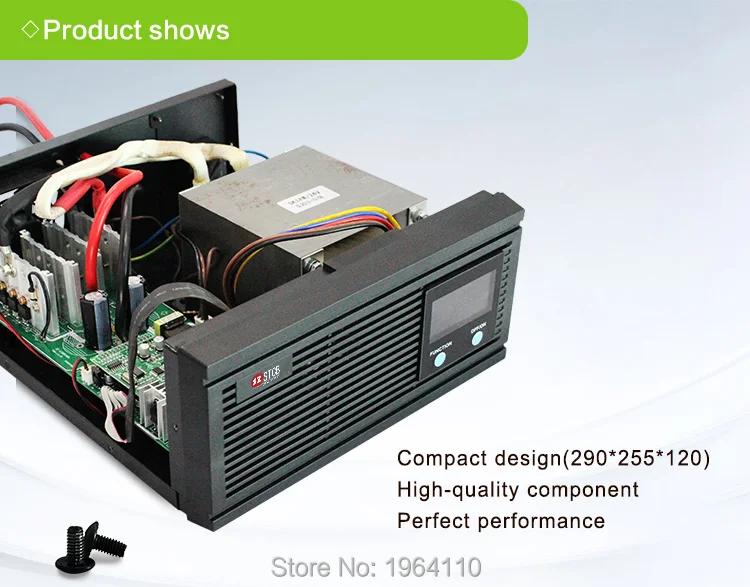 Power Inverter Home Inverter System 85-275VAC Input 110V220V230V240VAC Pure Sine Wave Output with 12V24V Battery-F2