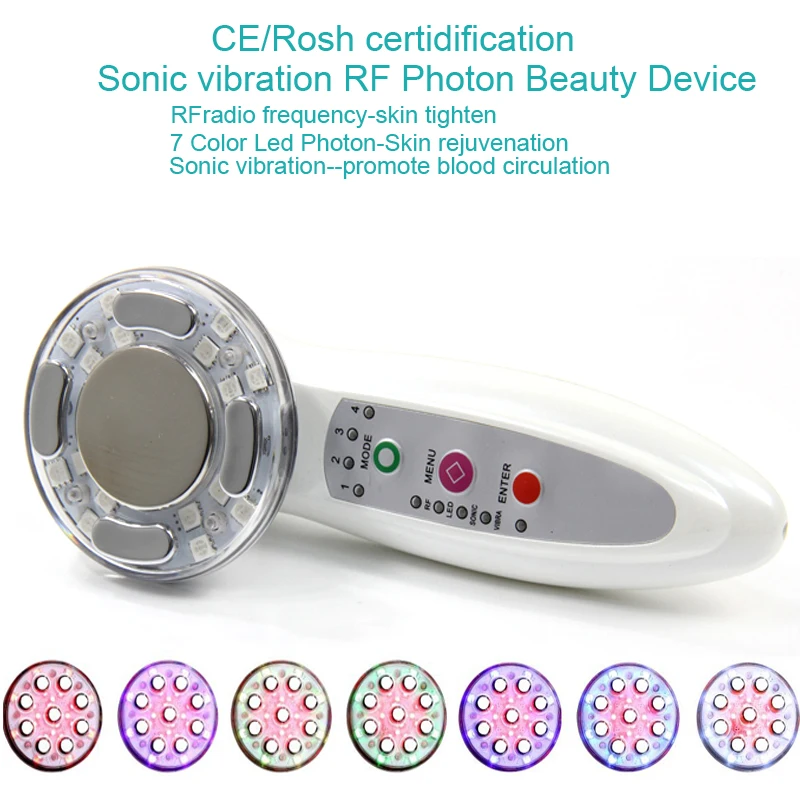 Non-invasive RF Radio Frequency Skin Tighten Face Lifting Ultrasonic Led Light Anti Aging Wrinkle Body Contouring Beauty Machine