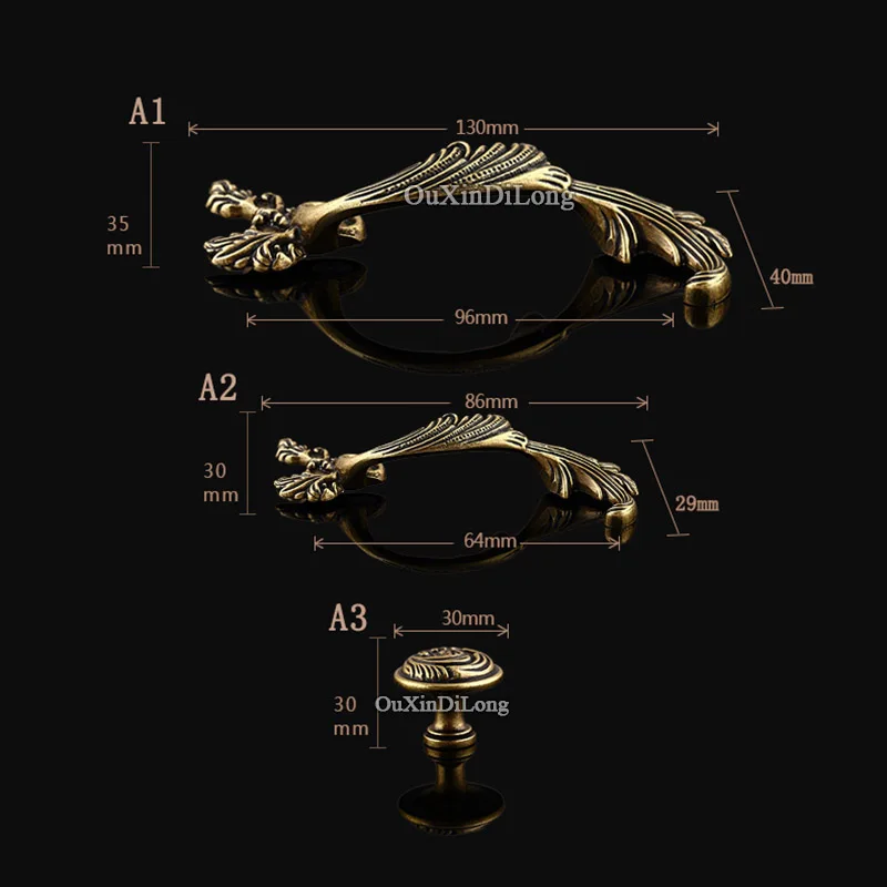 Топ Разработанный 5 пар или 10 шт. Мебель ручки Европейский античный ящика Шкаф Кухня Кабинета тянуть ручки и ручки
