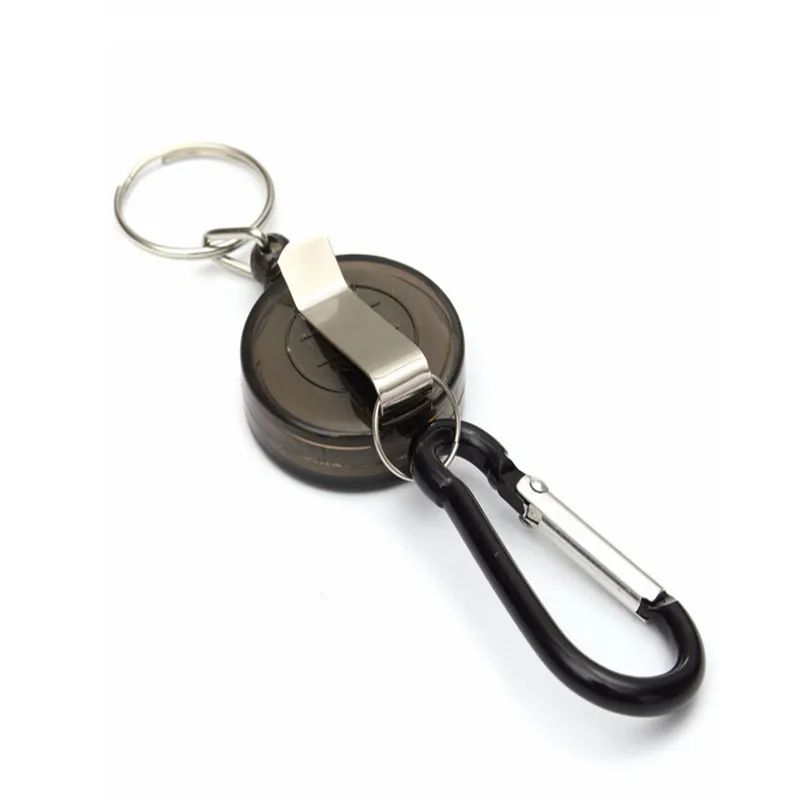 

Hot Sale Retractable Pull Key Ring ID Badge Name Tag Lanyard Card Holder Creative Recoil Reel Belt Clip Metal Housing Supplies