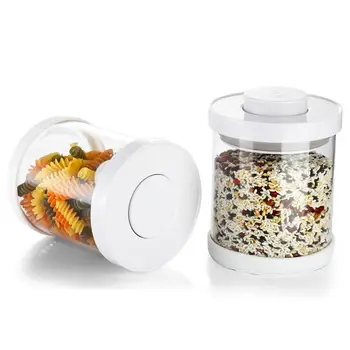 

1PC Sealed Canister Creative Glass Storage Jar for Spice Grain Dry Fruits