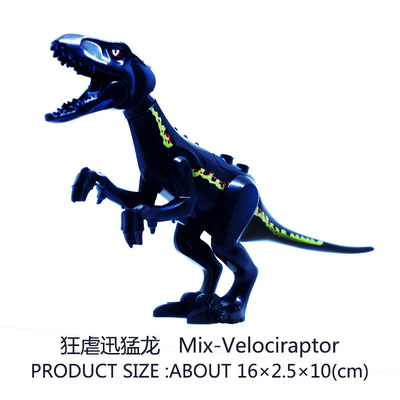 

Jurrassic World Park Dinosaur Figure Raptor Indoraptor Animal Building Blocks Sets Action For Children Model Toys Gift