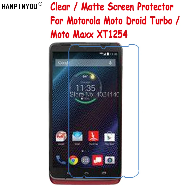 

HD Clear / Anti-Glare Matte Screen Protector For Motorola Moto Droid Turbo / Maxx XT1254 Protective Film Guard W/ Cleaning Cloth