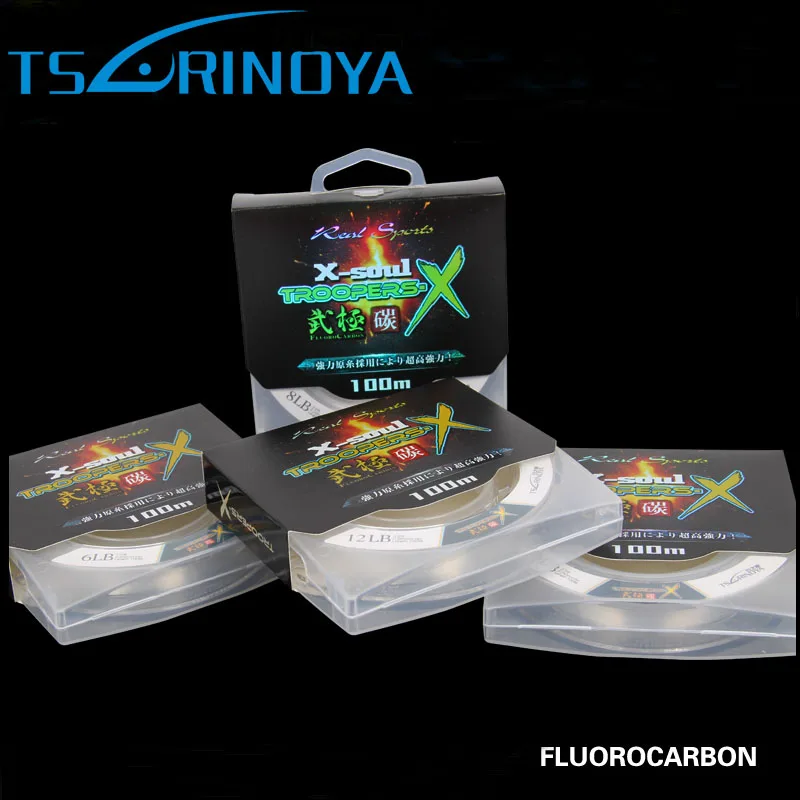 

Tsurinoya 100M Fluorocarbon Fishing Line 0.205-0.285MM Carbon Fiber Leader Line Strands 6-12LB and Abrasion Resistant