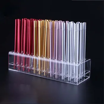 

High-grade Acrylic Jewelry Display Shelf Eyebrow Pencil Crayons Transparent Organic Glass Pen Display Rack