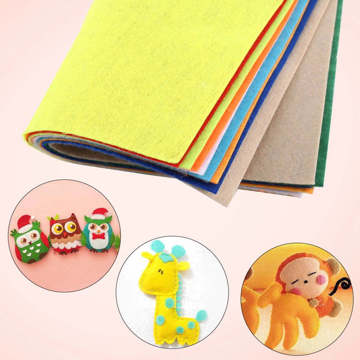 10pcs Multi Color Non-woven Fabric Square Felt Fabric Mayitr Home DIY Crafts for Decorations Sewing Dolls Crafts 21*29cm
