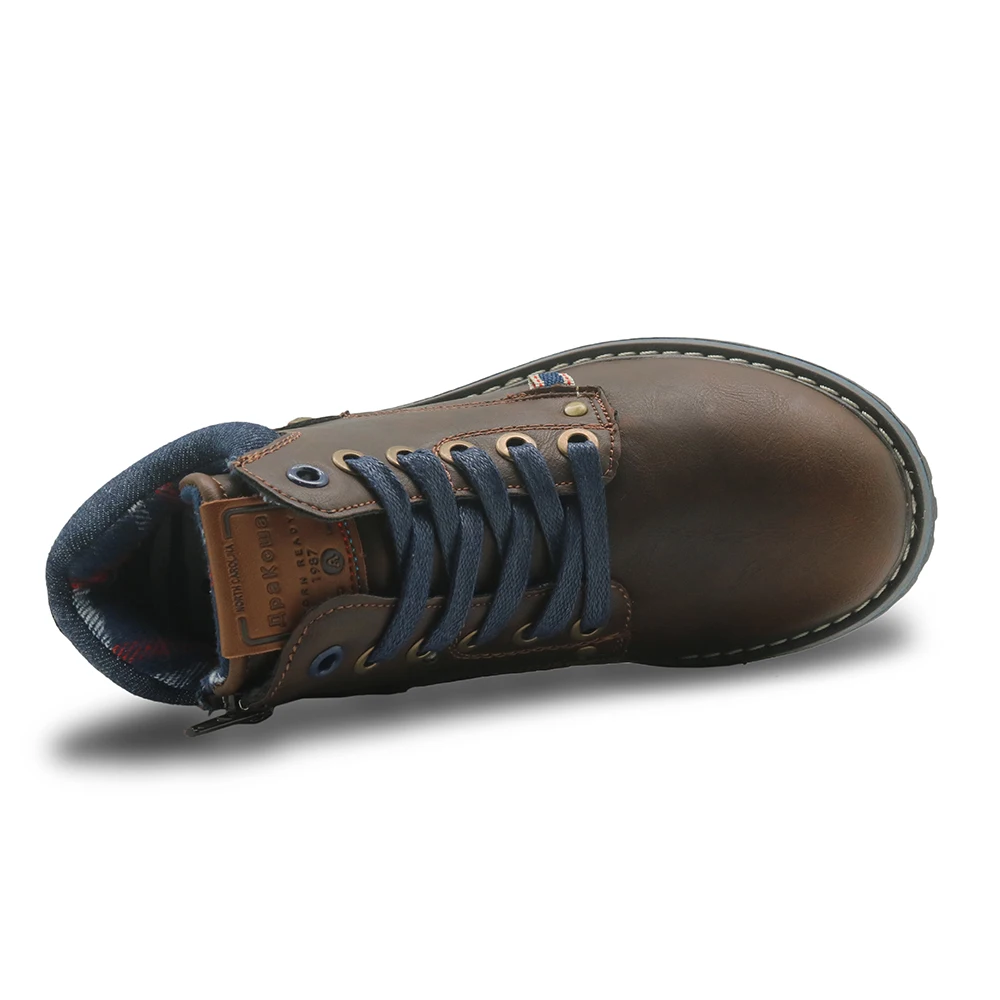 Детские ботинки Apakowa из искусственной кожи на плоской подошве|leather boys boots|boys bootswinter