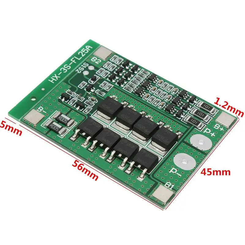 Новая защитная плата 3S 25A для литий ионного литиевого аккумулятора 18650 BMS PCM bms pcm с