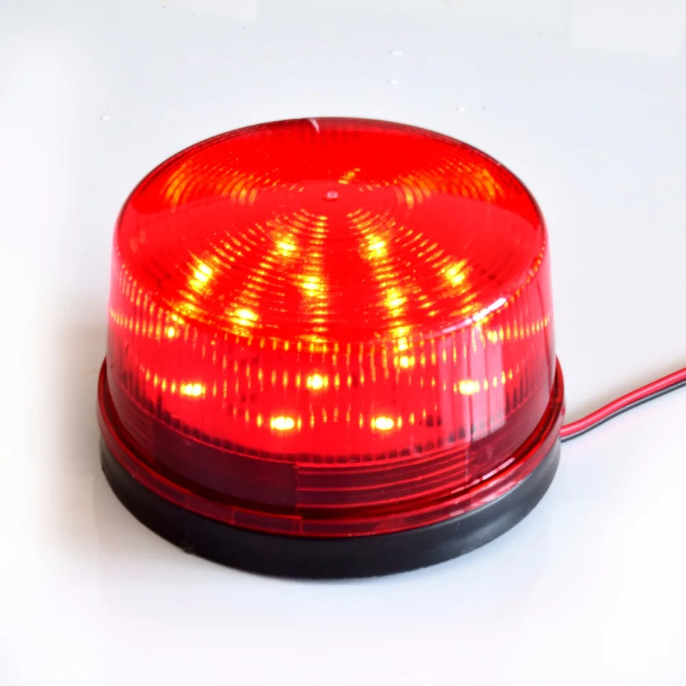 Flashing LED Lights Safety Warning DC 12 24 110 220V Security Alarm Lamps 