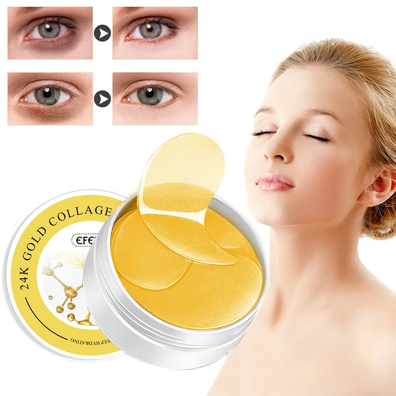 

EFERO Eye Masks 60pcs Collagen Eye Mask Ageless Sleep Mask Hydrogel Eye Patches Pads Dark Circles Moisturizing Face Mask TSLM1