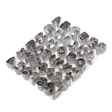 ALIM 37 формы для печенья буквы/цифры алфавита из нержавеющей стали