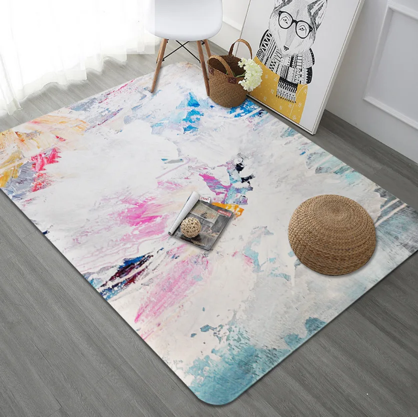 WLIARLEO художественная серия ковровая зона коврик для спальни Гостиная белая Нескользящая напольная подкладка для украшения дома tapete para sala 120x180 см