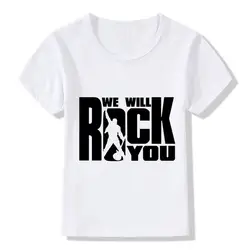2019 Детская футболка с надписью «We Will Rock You queen», летний топ, одежда для мальчиков и девочек, Повседневная футболка для маленьких детей, HKP955