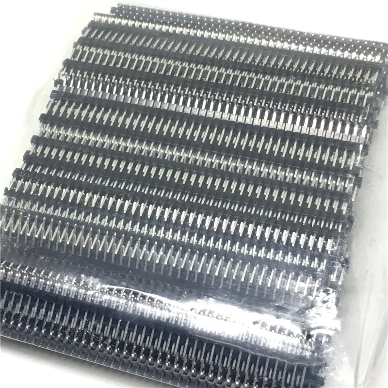 200pcs 40Pin 2.54 mm 1X40P 140 Male Single Row Pin Header Strip PCB    