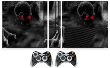 

205 Dark Skull Vinyl Skin Sticker Protector for Microsoft Xbox 360 E and 2 controller skins Stickers for XBOX360 SLIM E