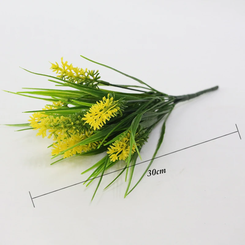 JAROWN Artificial Flower Plastic Fake Flowers Simulation Lavender Bouquet Flores Wedding Decor Home Gardening Decor Accessories (3)