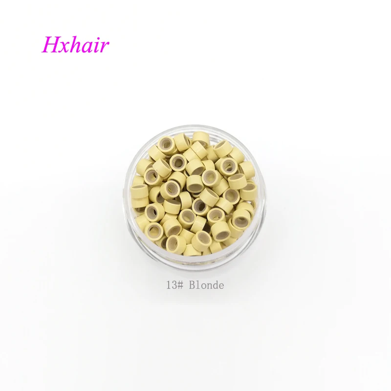 500개 5.0mm 실리콘 알루미늄 마이크로 링 비즈 헤어 익스텐션 도구
