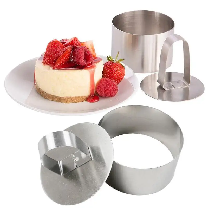 

Stainless Steel Baking Dish DIY Bakeware Tools Cupcake Mold Salad Dessert Tools Die Mousse Ring Cake Cheese Tool