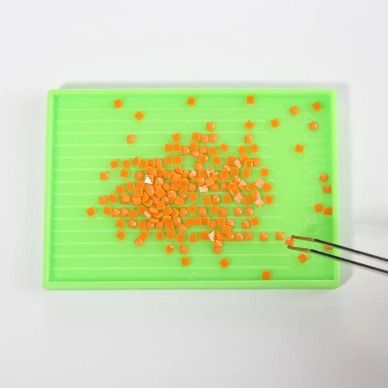  Blank Grid Diamond Embroidery Empty Canvas square Round drill Canvas With Glue Diy Diamond Painting - 4000181872954