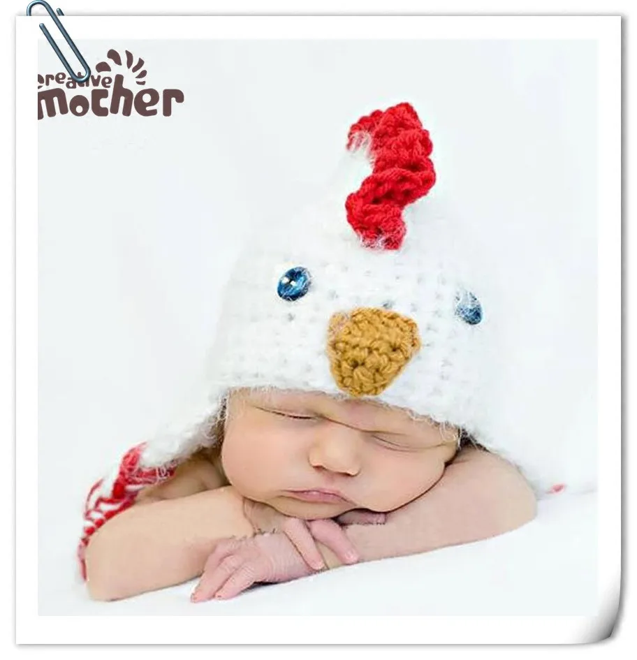 Newborn Photography Props Accessories Baby Hats Caps Infant Knit Cap Photo Chick Hat Accessory Fotografia | Детская одежда и обувь