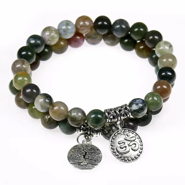 Natural Indian Onyx Buddhism Mala Beads Bracelet Uni Prayer Natural Indian Onyx Buddhism Mala Beads Bracelet Uni Prayer Yoga Meditation Tree Of Life Pendent
